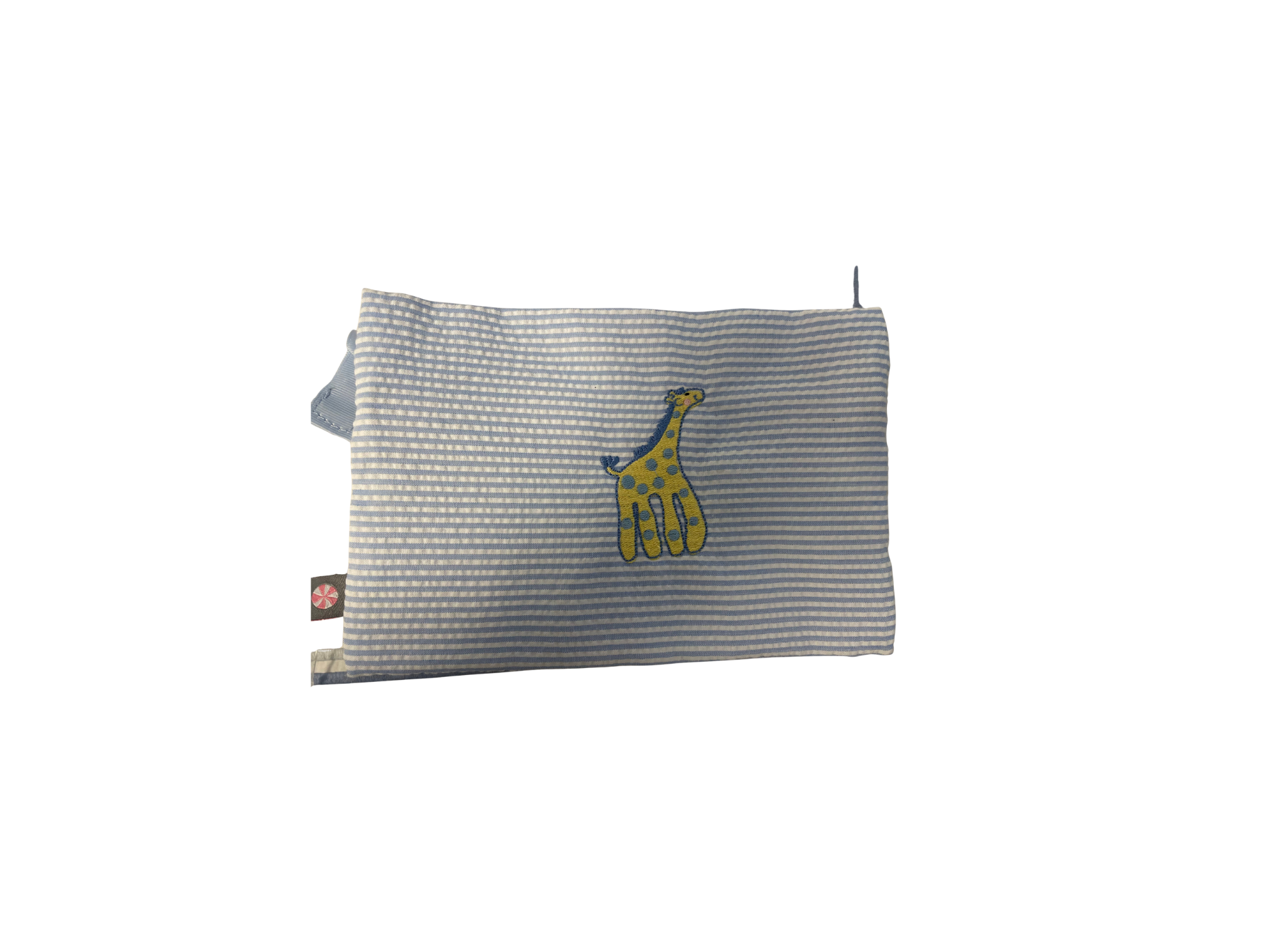 Zipped Pouch- Blue Giraffe